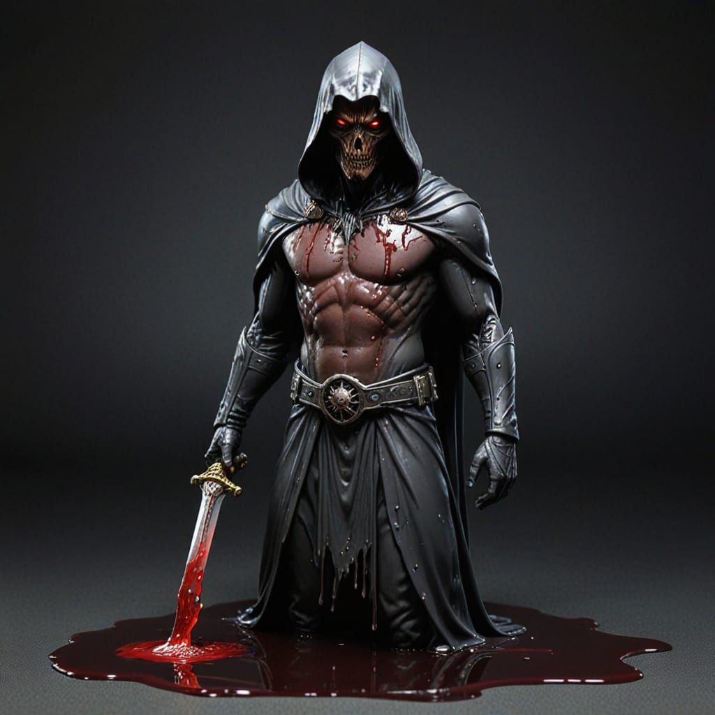 Abstract Liquid Grimdark Art