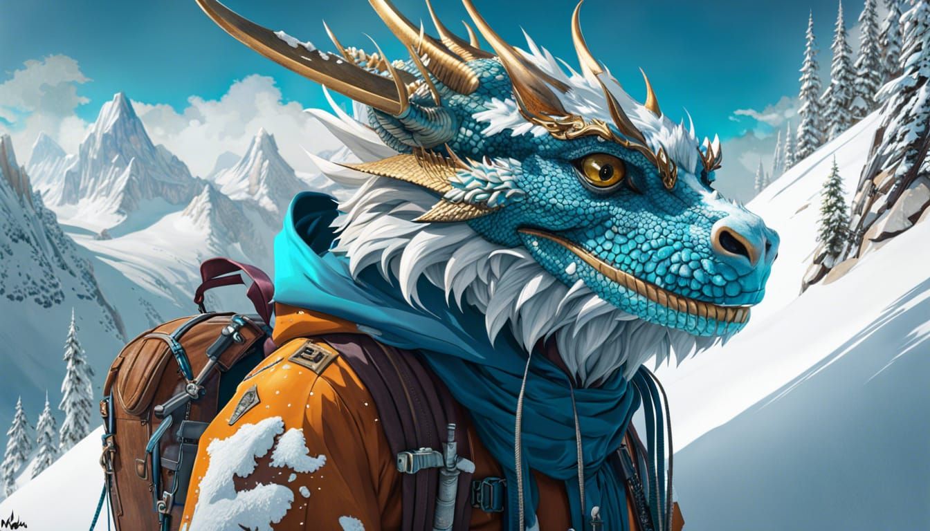 Snow Dragon Ski Coach in Fantasycore Style
