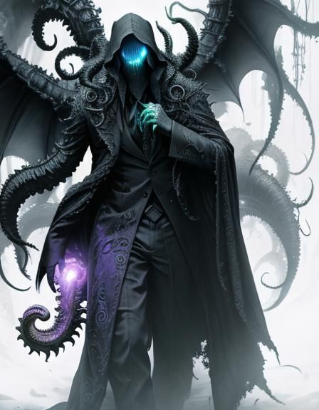 Cosmic Horror Demon Spirit in Dark Art Style