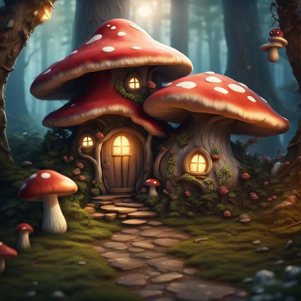 Enchanted Forest Gnome Home: A Fantasy Concept