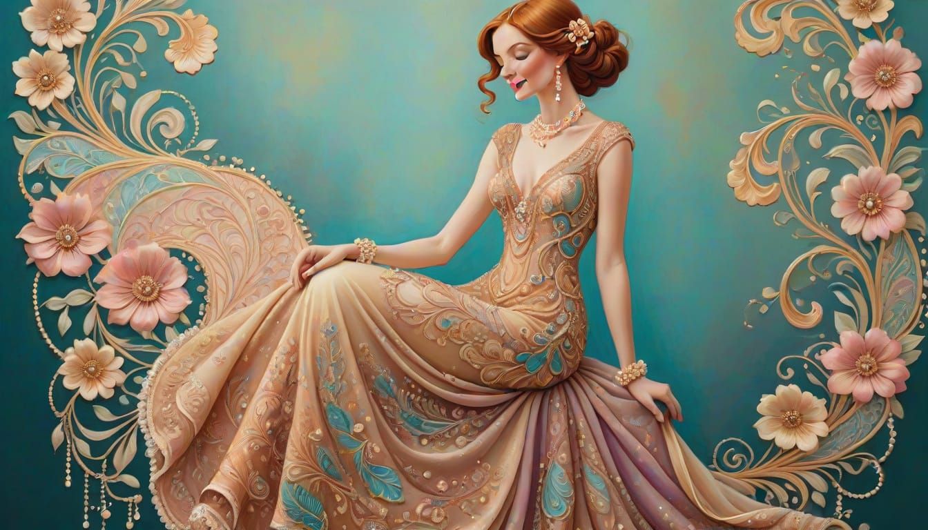 Thaneeya McArdle psychedelic style, painterly realism with w...