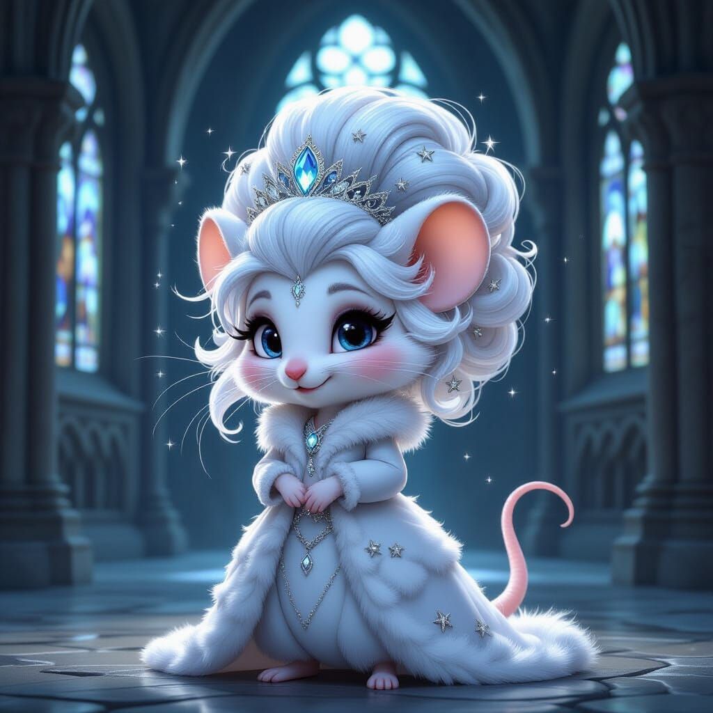 Elegant Mouse in Cathedral Ruins