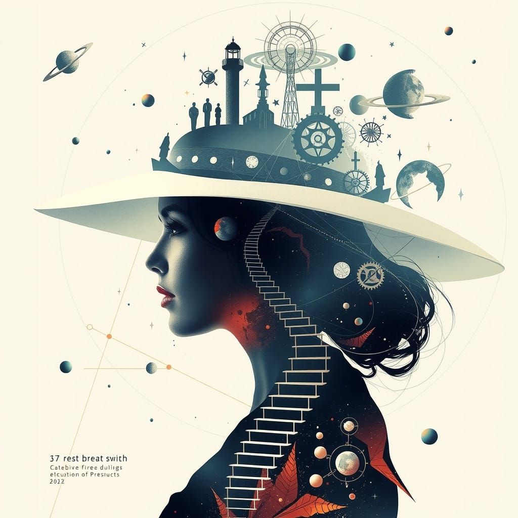 Surrealist Witch Ascends to Cosmic Enlightenment