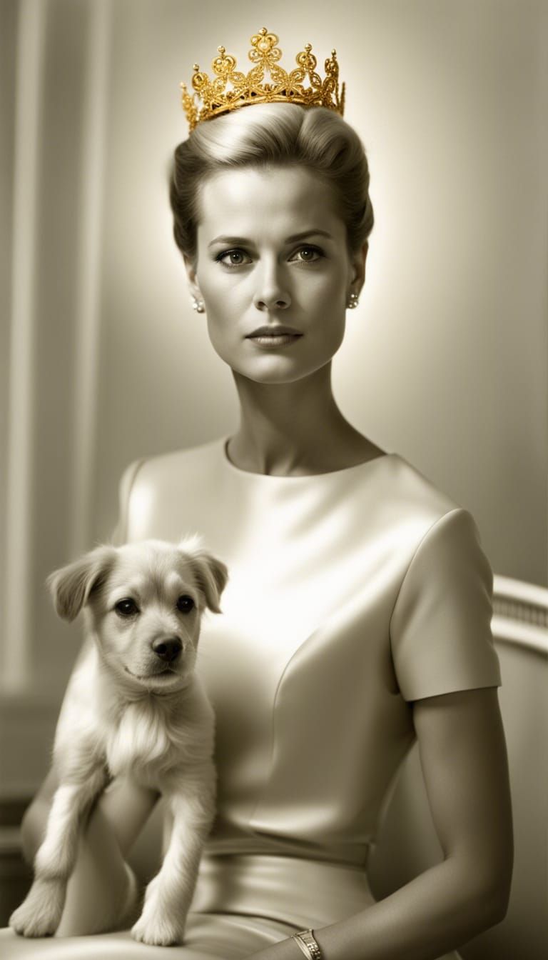 Princess Grace Kelly Portrait in Rembrandt Lighting