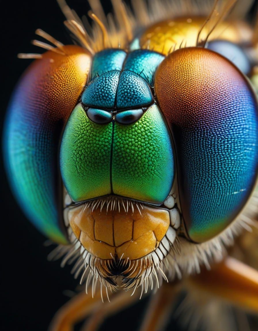 Incredibly Detailed Dragonfly Eyes in Hyper-Realistic Macro ...