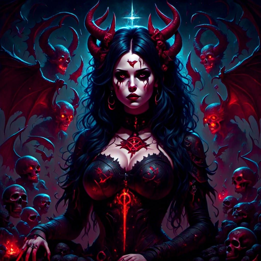 Dark Gothic Goddess Digital Art