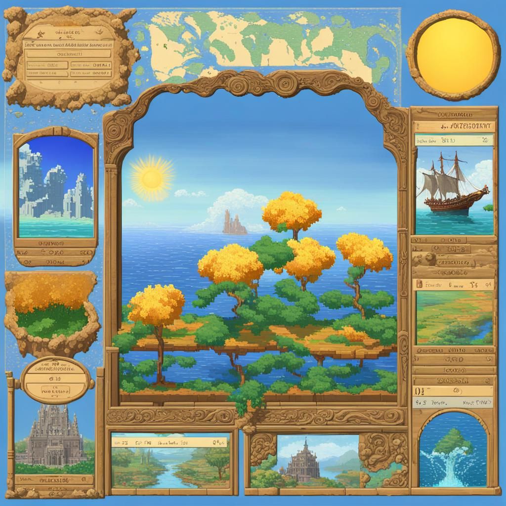 Surreal Windows 98 Interface with Rococo and Horror Elements