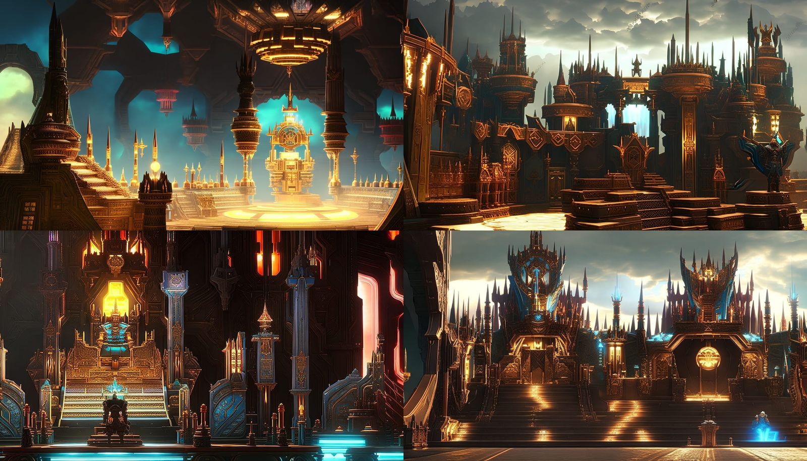 King of Words on Solarpunk Throne in Concept Art