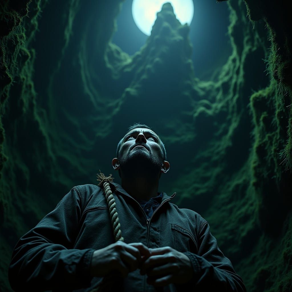 A Lonely Man's Desperate Resolve in a Dark, Damp Well