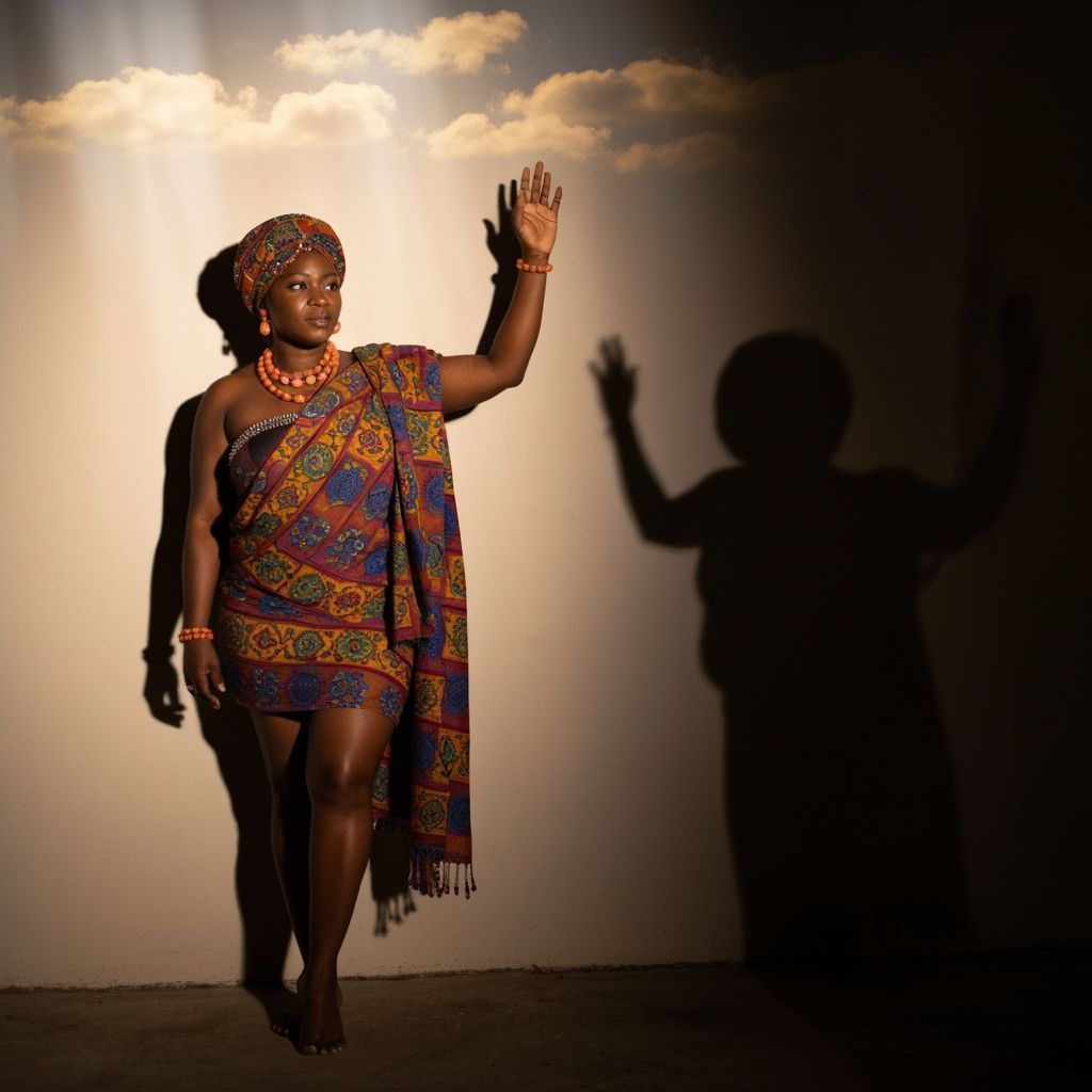 Queen Uju's Night Shadow: Surreal Digital Art