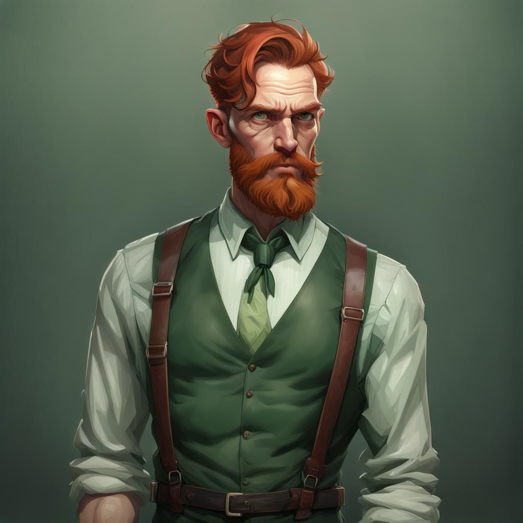 Kind Reverend Portrait in Hyperdetailed Digital Art