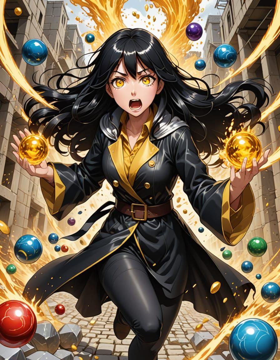 Anime Woman Escapes Exploding Marble Factory