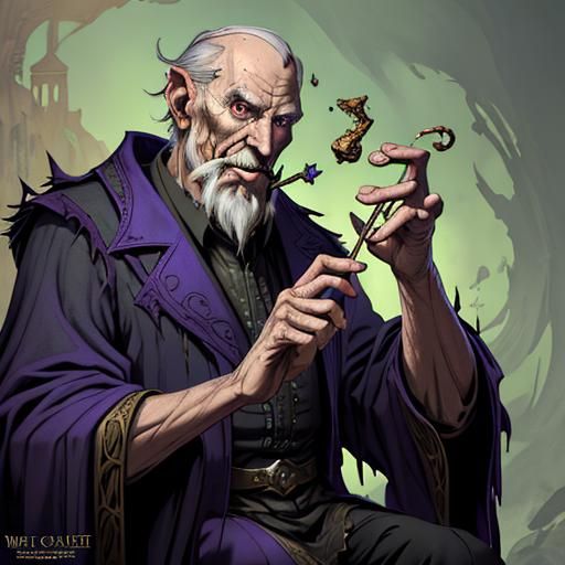 Aristocratic Old Man: Detailed Fantasy Art