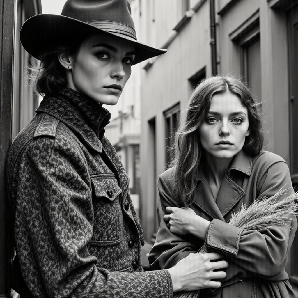 Winter's Silent Wisdom in Moody Surrealism