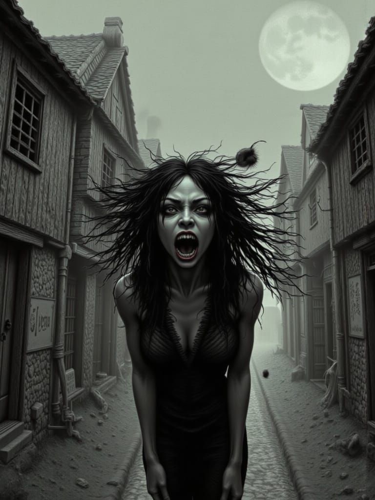 Vampire Terrorizes Village in Comedic Horror Style