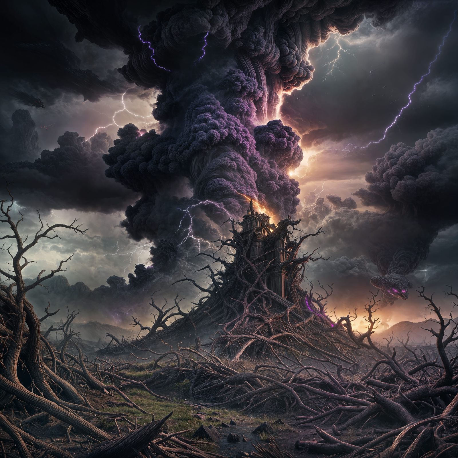 Devastating Purple Tornado with Dark Energy