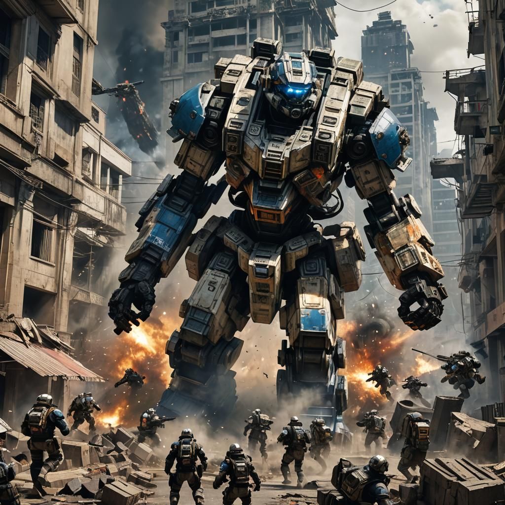 Titanfall Titans Clash in Managua, Epic Sci-Fi Battle