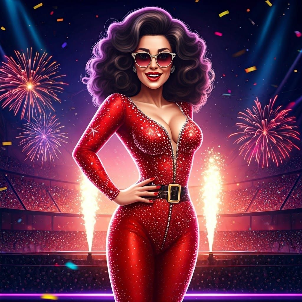 Glamorous Mrs. Claus Steals the Spotlight in Vibrant Stage S...