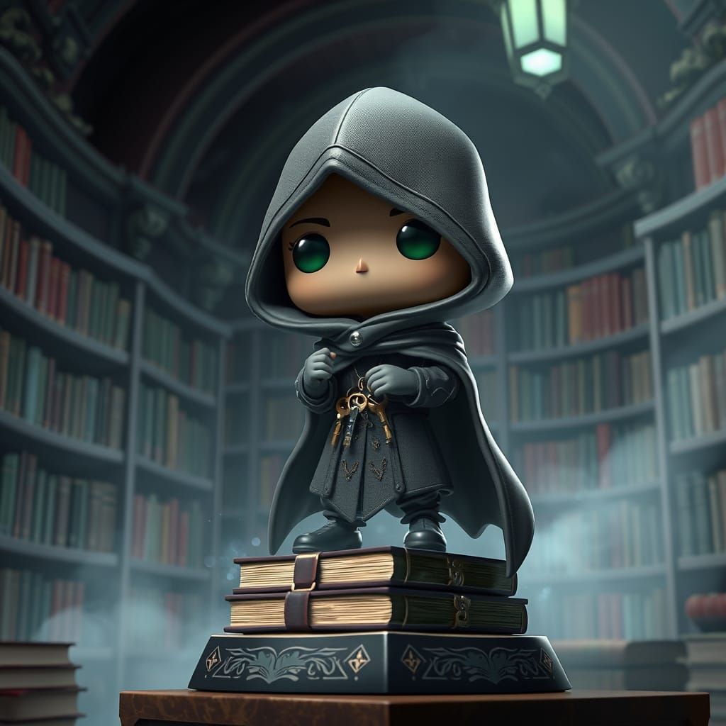 Stylized Vinyl Figure in Endless Fantasy Library