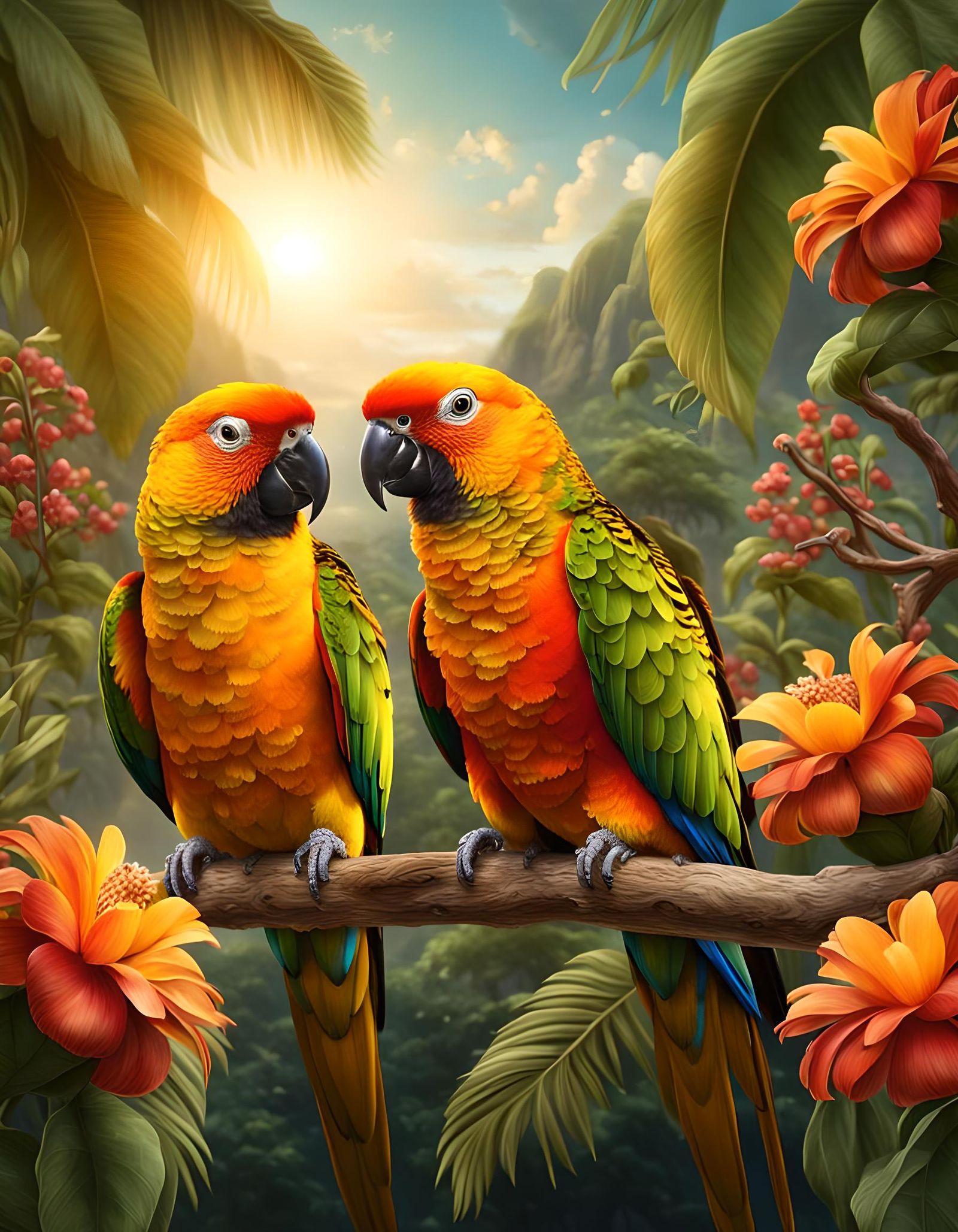 Sun Conures
