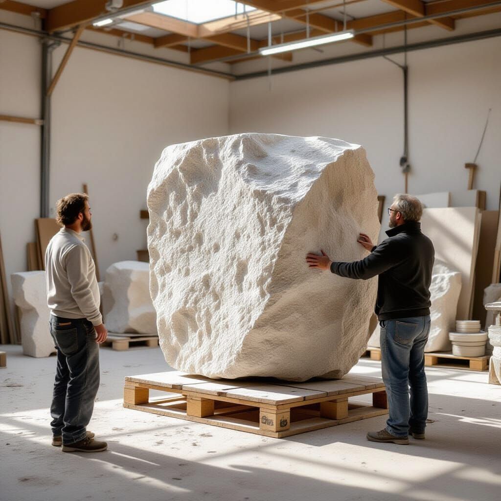 The new sculpture ... some assembly required!