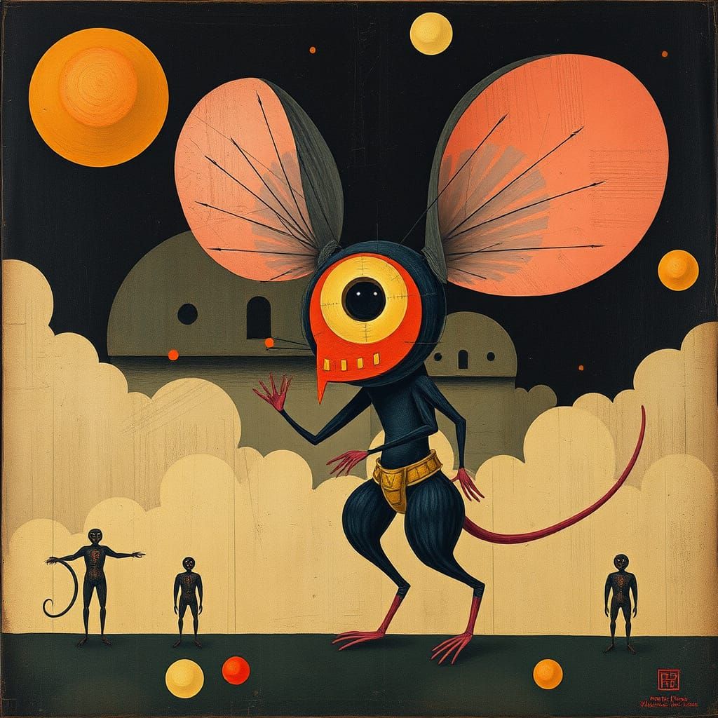 Surreal Mouse Constructivism in Yami Kawaii Style