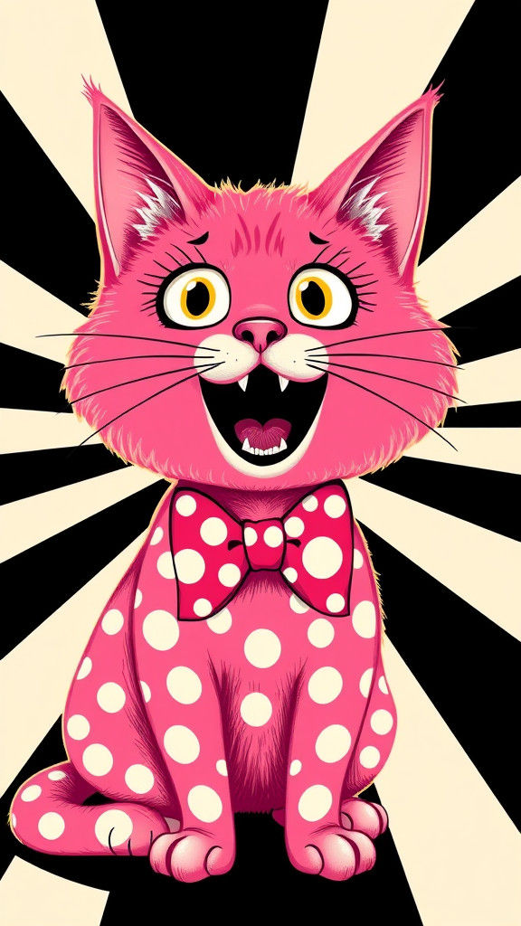 A pink cat