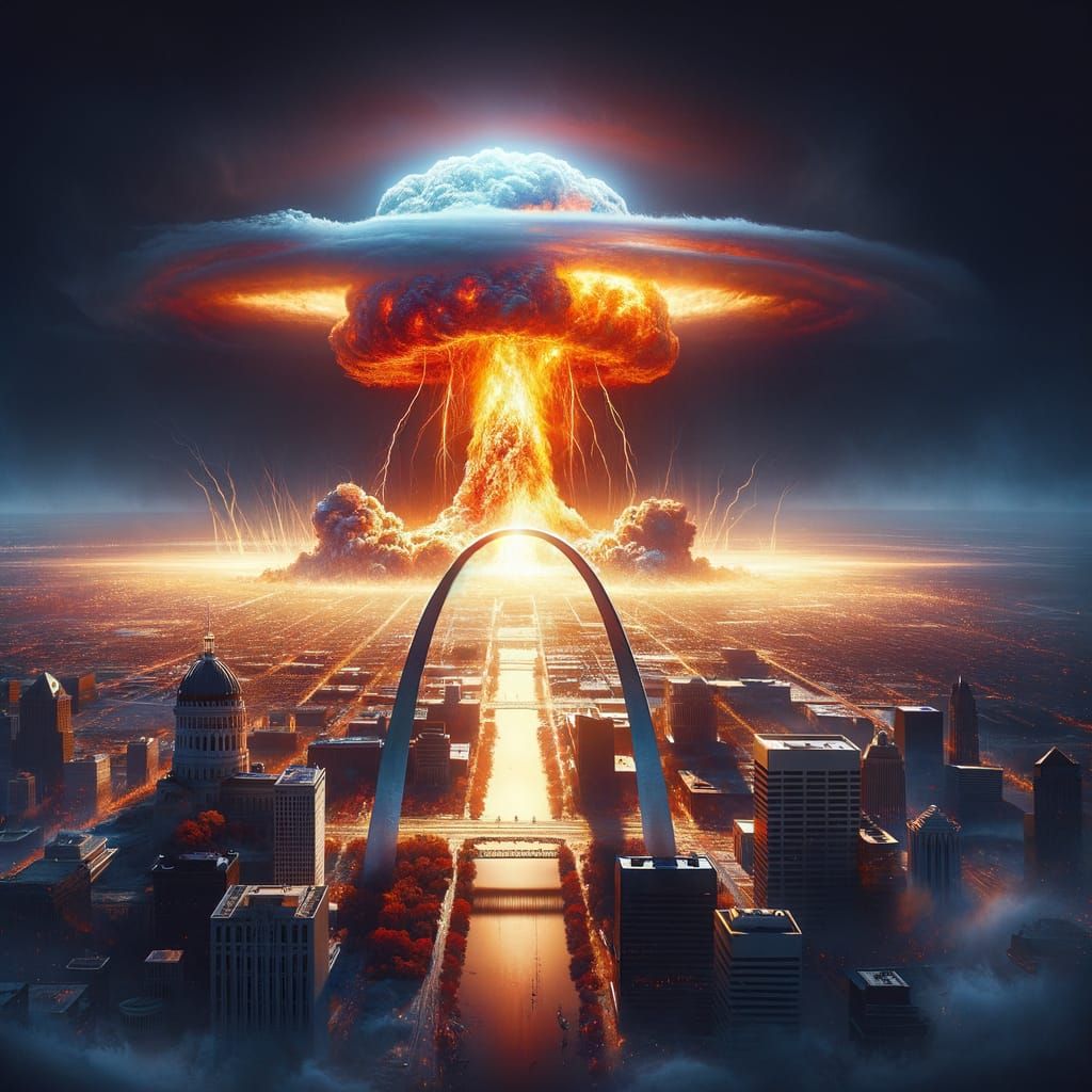 Nuclear Explosion Over Saint Louis Arch