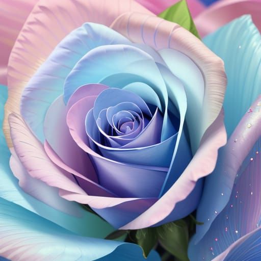 Iridescent Ribbon Roses in Soft Studio Light