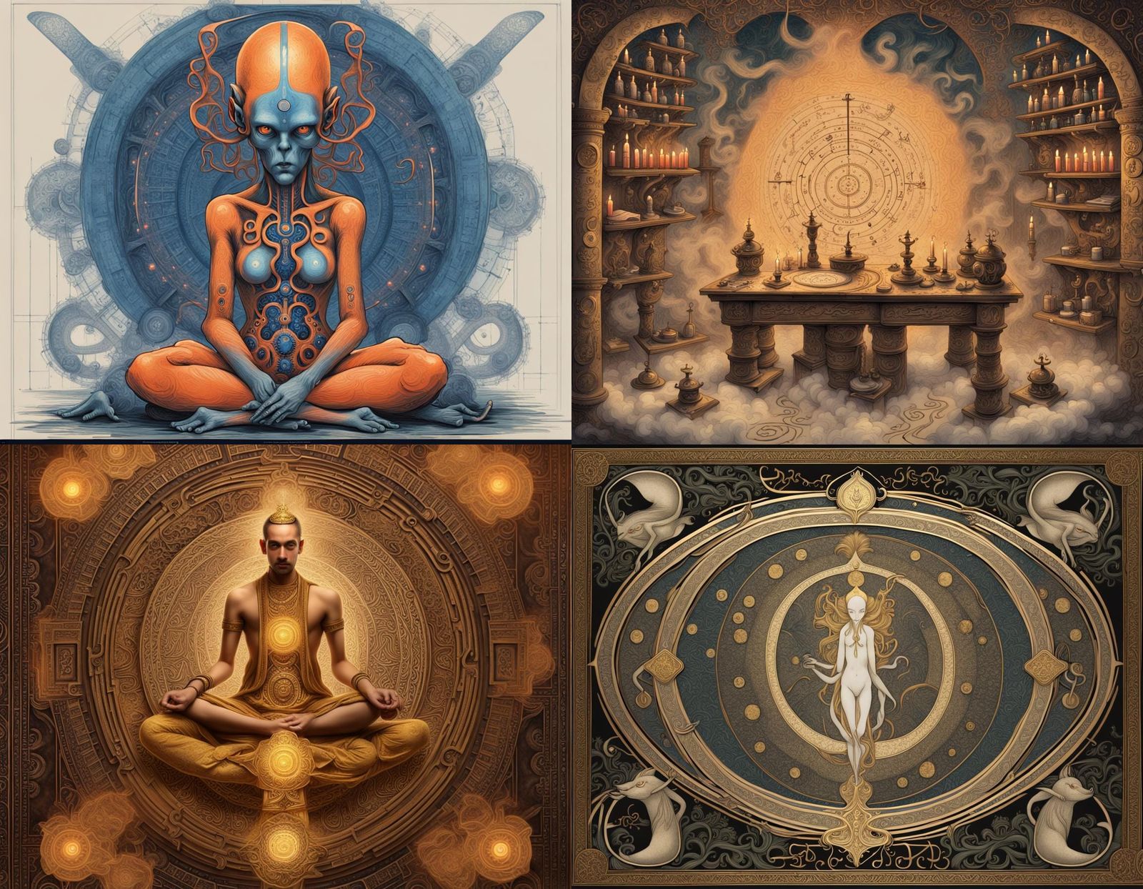 Homunculus in Sanskrit Calligraphy Art