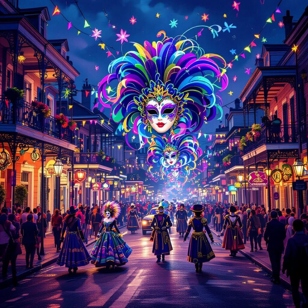 Mardi Gras New Orleans Celebration: Matte Painting