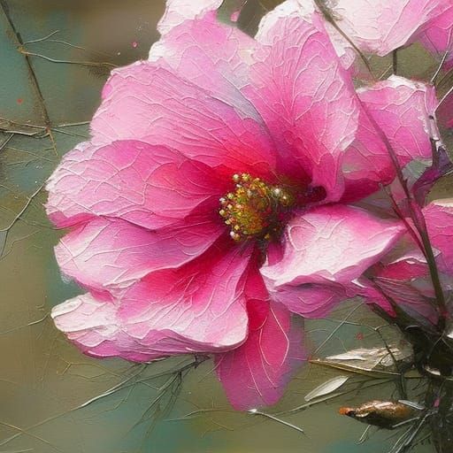 Pink Cherry Blossom Speedpaint Fine Art