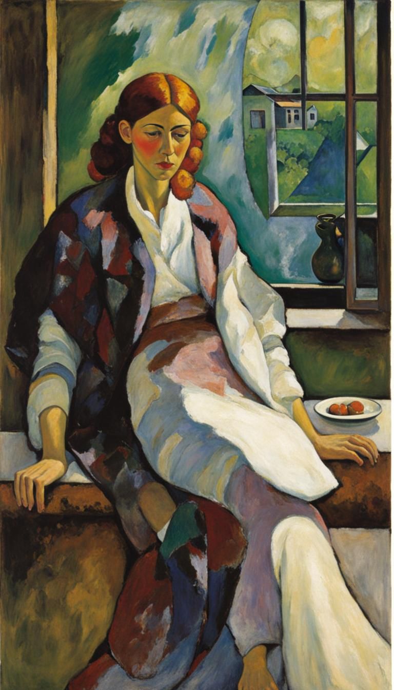 Expressionist Figure Study: Evoking Early 20th Century Art