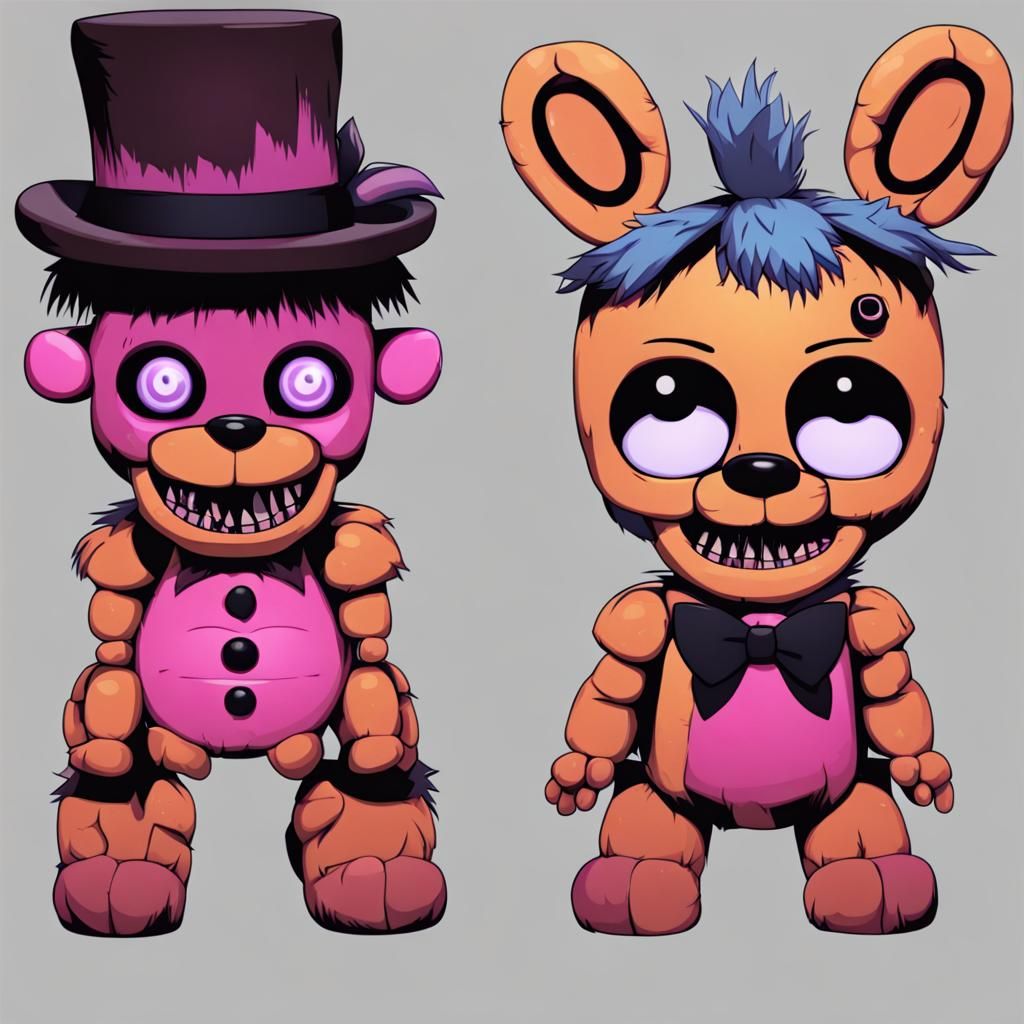 Creepy Cute Character in Cartoon Style