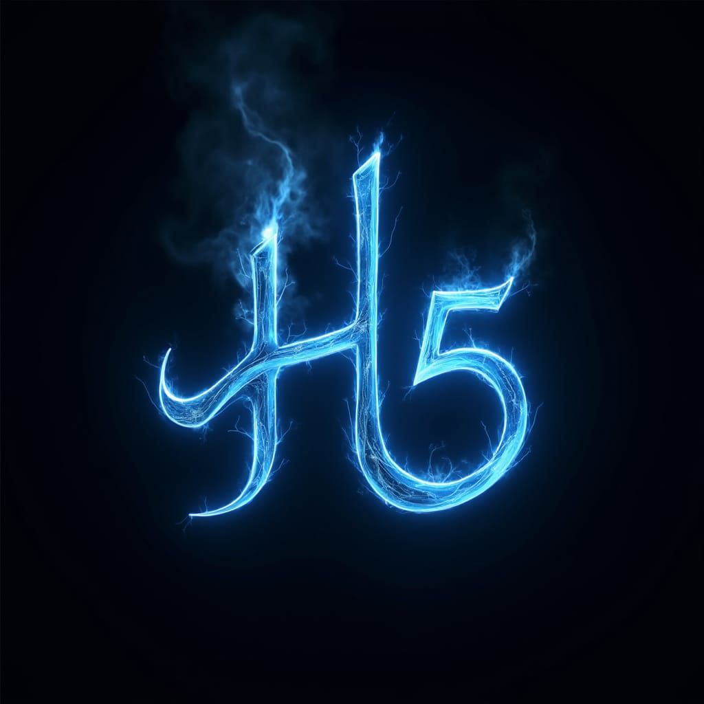 Futuristic Arabic Calligraphy Logo with Neon Accents