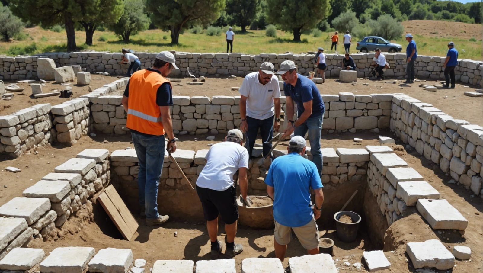 Archaeologist Excavation in Greece Searching for Relics