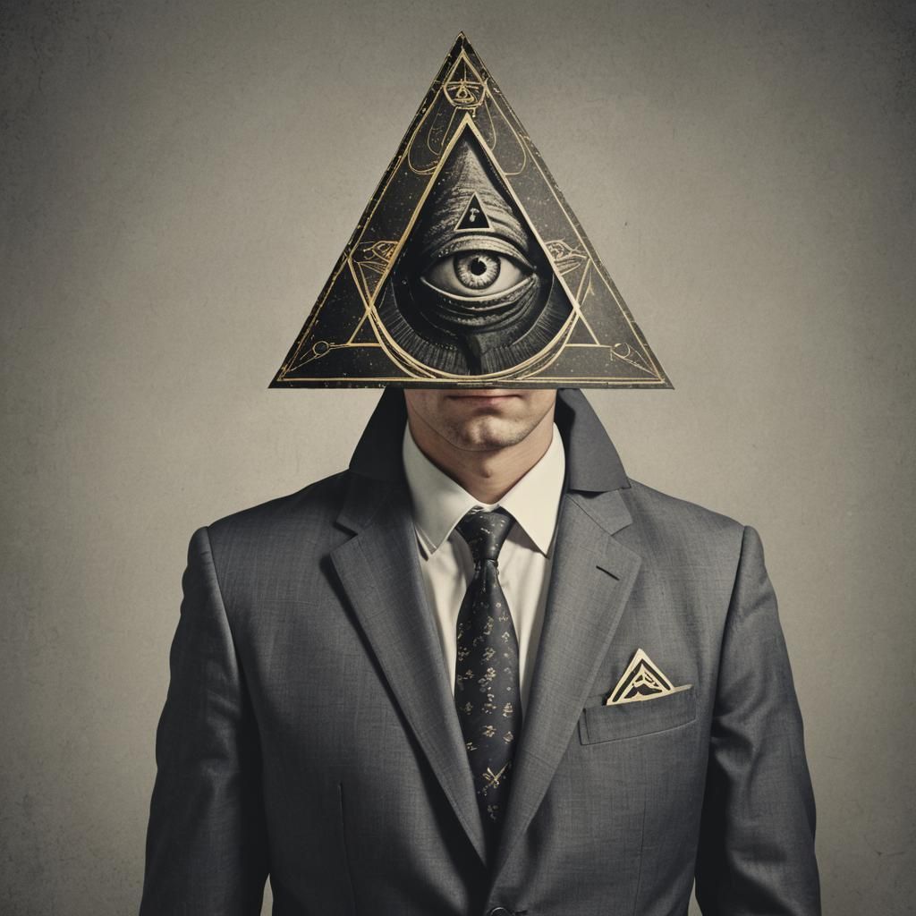 Illuminati Symbol Head: Conceptual Art