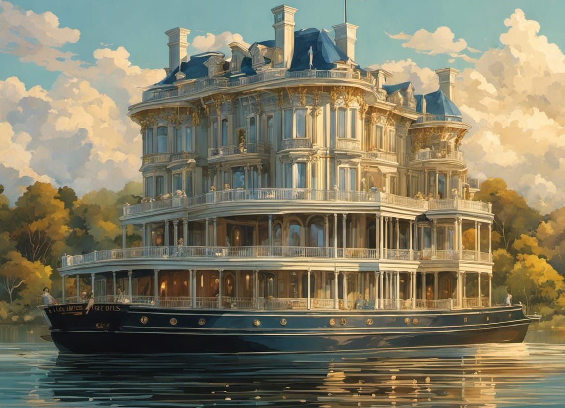 Luxurious Mansion Home Sails Mississippi River