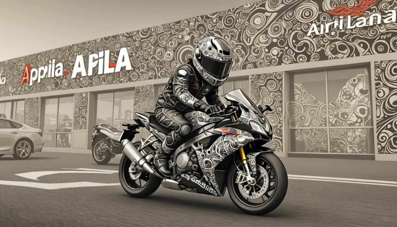 Miniature Biker on Toy Aprilia with Helmet