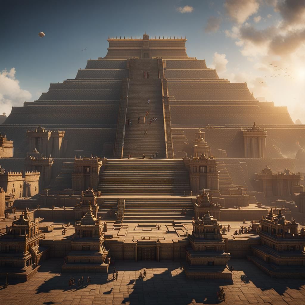 Tenochtitlan Rendered with Dynamic Lighting