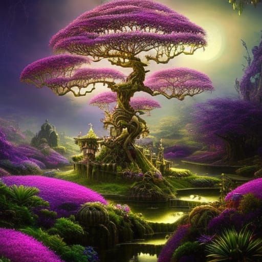 purple blossom tree