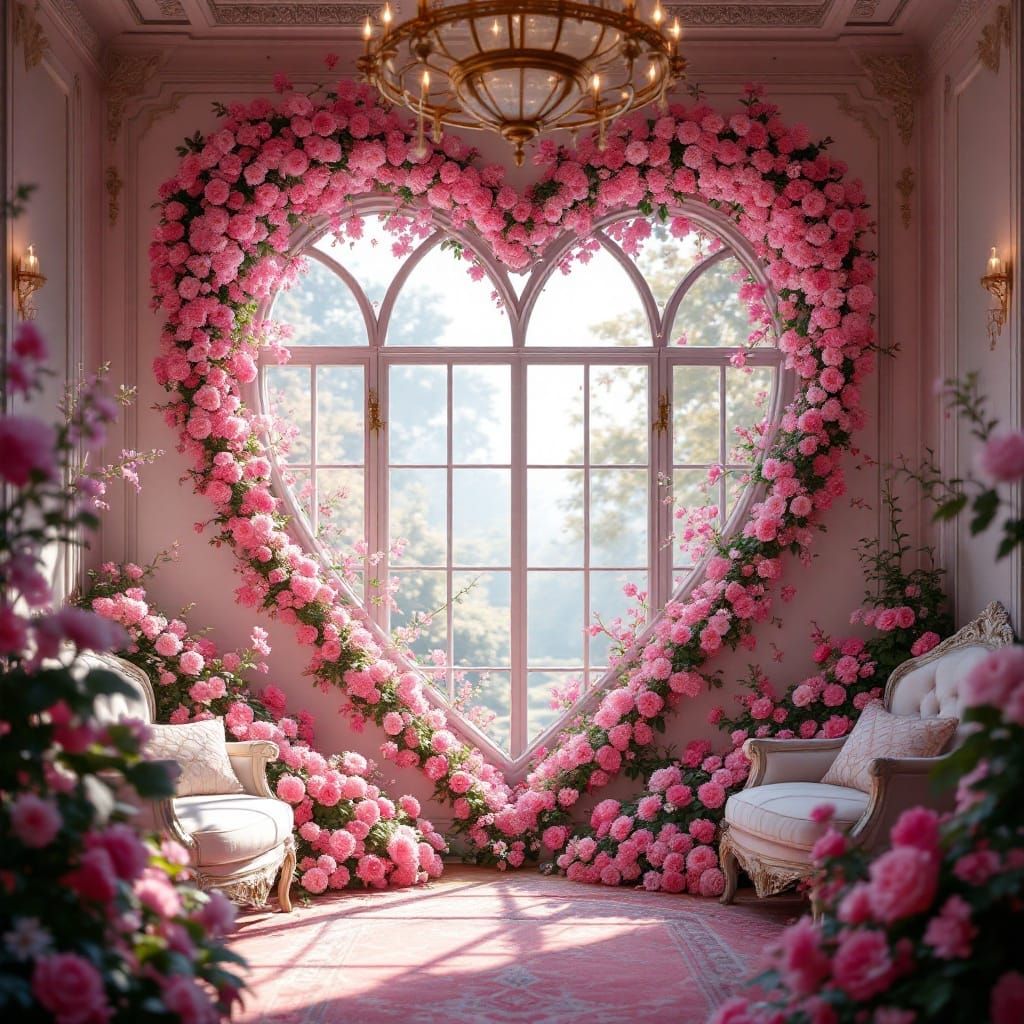 Epic Victorian Mansion with Heart-Shaped Windows in Warm Col...