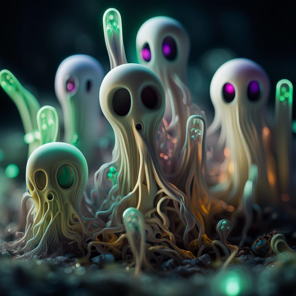 Neon Ghosts in a Macro Nucleotidescape