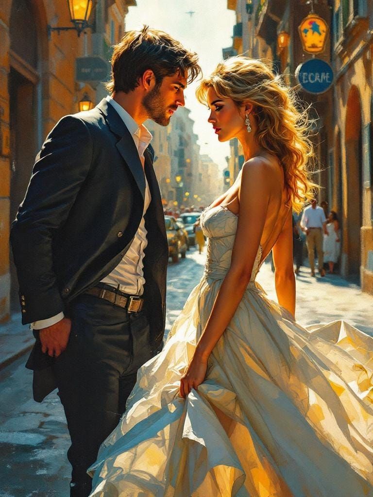 Italian Figure Study in Rome, Pulp Sci-Fi Style