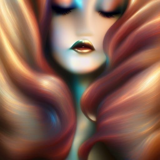 Opalescent Mermaid Fantasy with Satin Waves