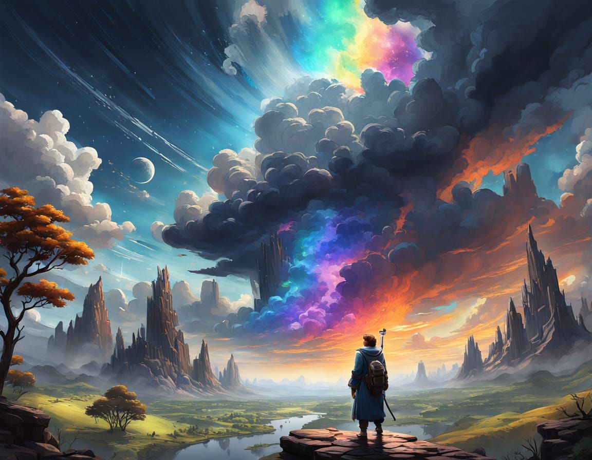 Celestial Painter Adds Color to Sky with Rain