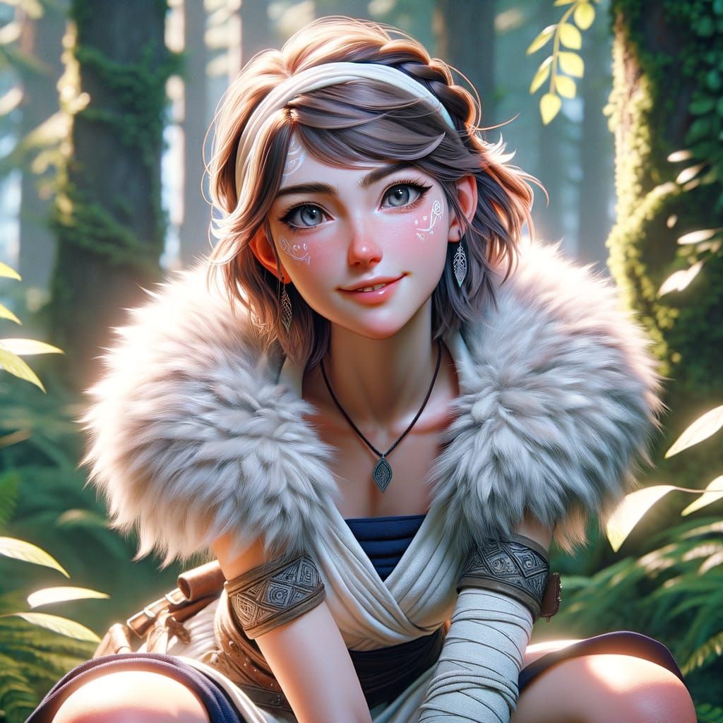 Forest Dweller: Detailed Concept Art Portrait