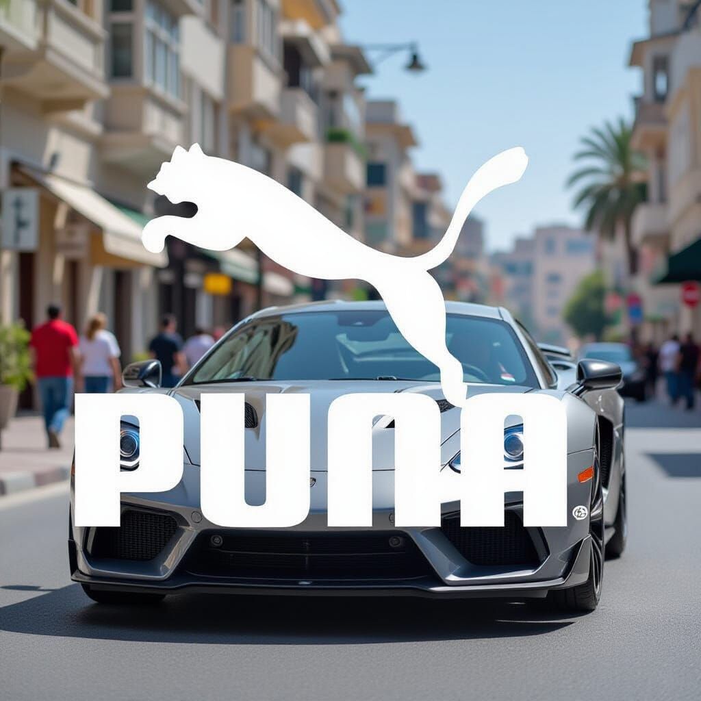Realistic Puma Brand Logo Design