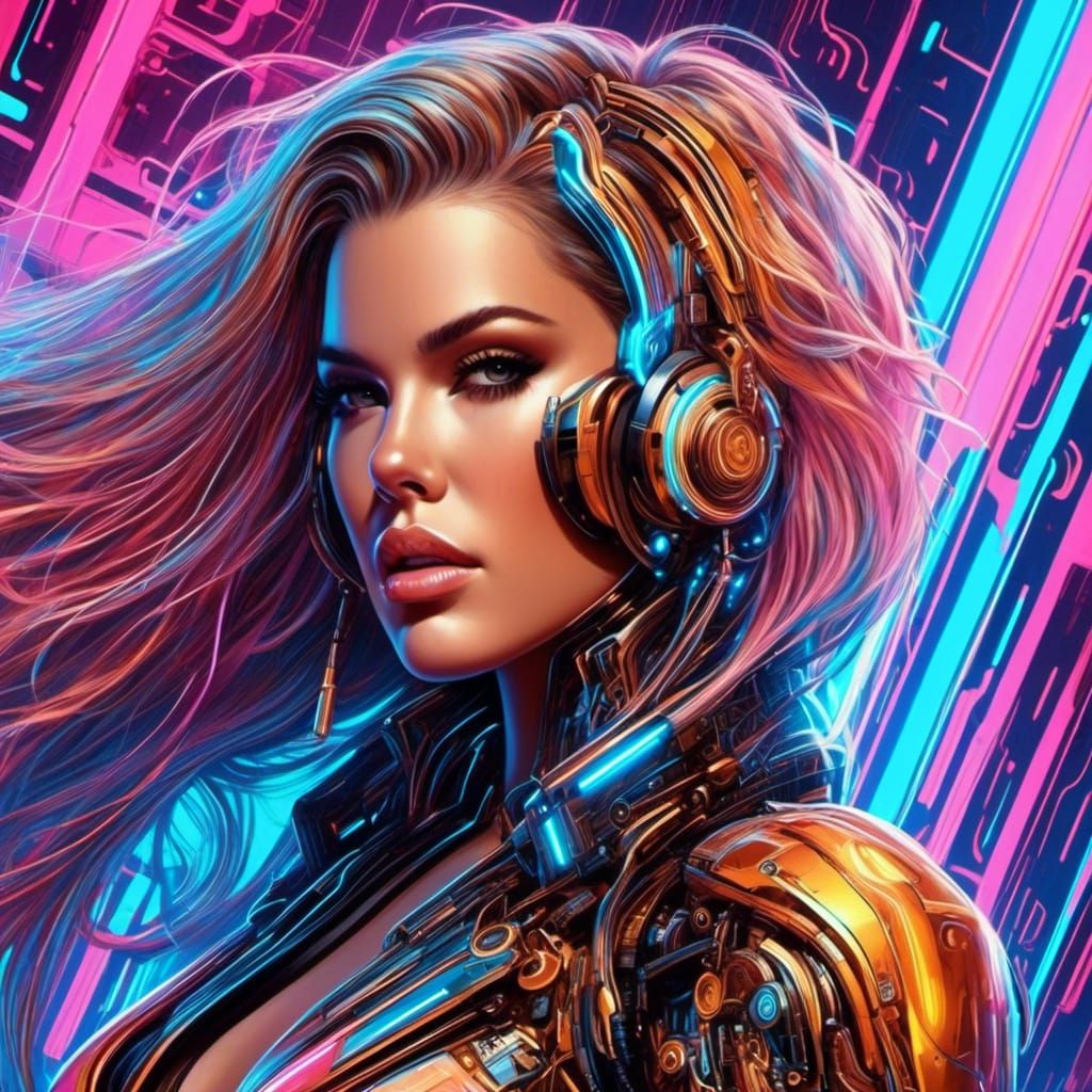 Khloe Kardashian as Cybernetic NBA Fangirl