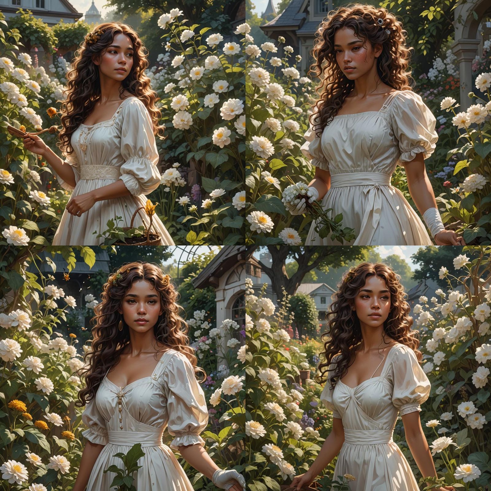 Woman Gardening: Hyperdetailed Portrait in Unreal Engine 5